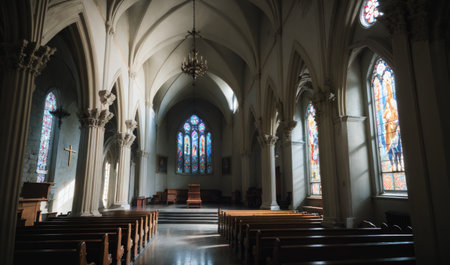 anime cathedral, church, generative ai, generative, aiの素材