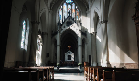 anime cathedral, church, generative ai, generative, aiの素材