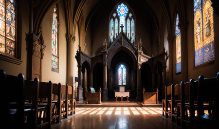 anime cathedral, church, generative ai, generative, aiの素材