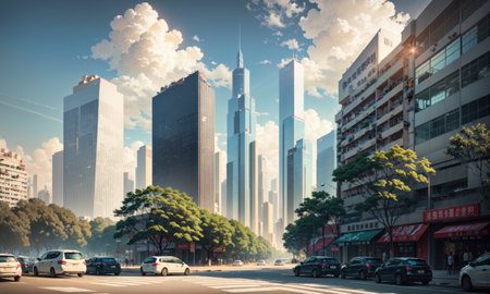 city building canal cityscape landscape, aiの素材
