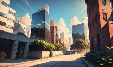 city building canal cityscape landscape, aiの素材