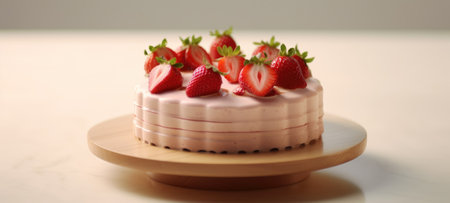 strawberry cake tart pie dessert pastry food, aiの素材