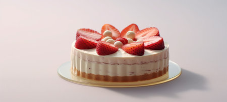 strawberry cake tart pie dessert pastry food, aiの素材
