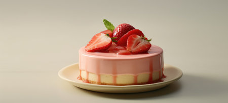 strawberry cake tart pie dessert pastry food, aiの素材