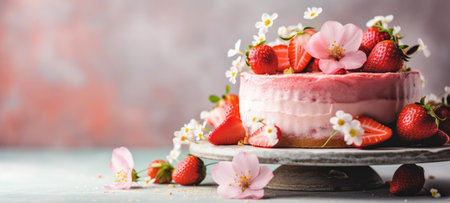 strawberry cake tart pie dessert pastry food, aiの素材