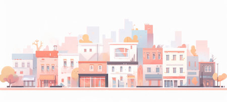 city cityscape urban buildings illustration design, aiの素材