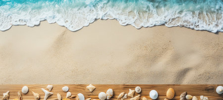 seashells on the beach sea sand summerの素材