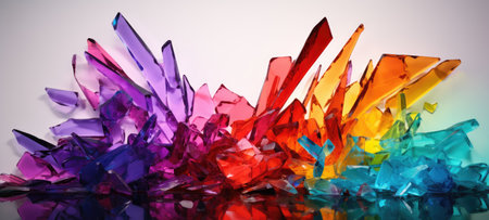 broken glass, colorful crystal texture, aiの素材