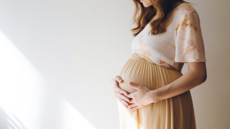 woman pregnant expecting maternity dress mom, aiの素材
