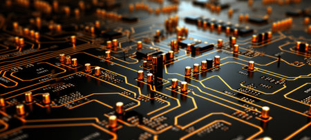 amoled, OLED tech circuit board chip electronics, aiの素材
