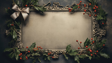 ribbon xmas frame christmas season holiday, aiの素材