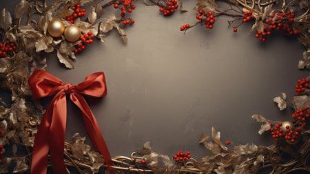 ribbon xmas frame christmas season holiday, aiの素材