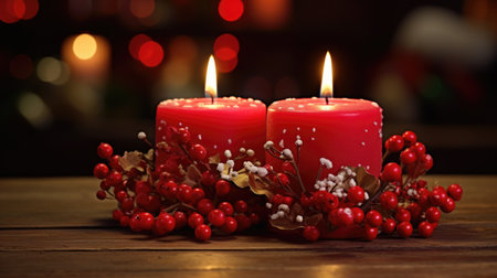 christmas candle xmas candles decorationの素材