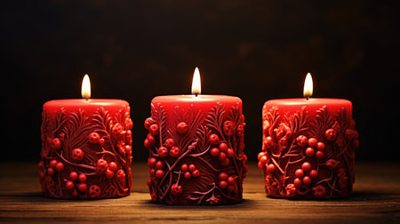christmas candle xmas candles decorationの素材