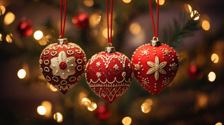 Christmas ornaments bauble holiday decorationの素材