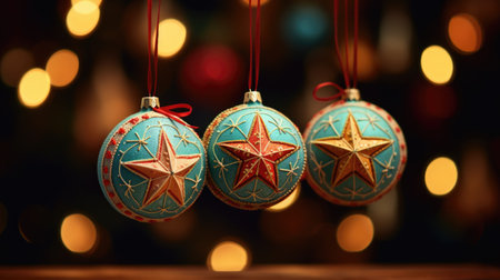 Christmas ornaments bauble holiday decorationの素材