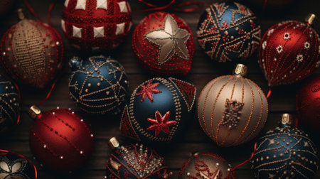 Christmas ornaments bauble holiday decorationの素材