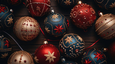 Christmas ornaments bauble holiday decorationの素材