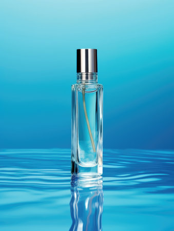 transparent bottle on water background, aiの素材