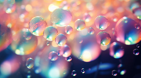 background with colorful and vibrant bubbles, aiの素材