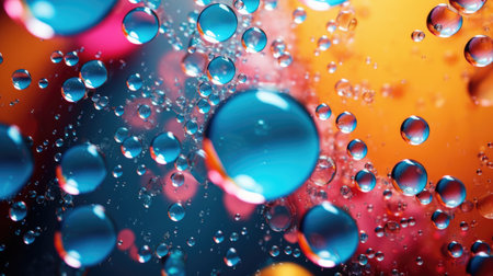 background with colorful and vibrant bubbles, aiの素材