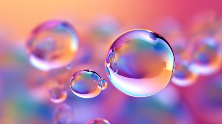 background with colorful and vibrant bubbles, aiの素材