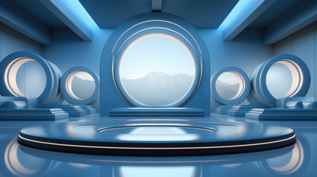 Abstract scene background. Product presentation, mock up, show cosmetic product, Podium, stage pedestal or platform. aiの素材