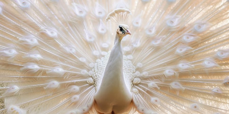 white peacock in daylight sunny dayの素材