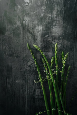 green healthy asparagus vegetables closeupの素材