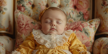 Newborn Baby in pastel Taupe chairの素材