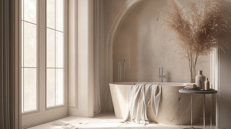 Modern French Style Apartment Bathroom Bathtub Romantic Cozy Chic Contemporaryの素材