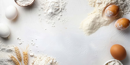 Flour Natural Food Eco Friendly Organic White Backgroundの素材
