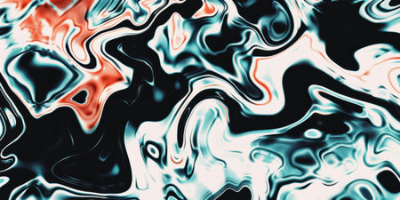 Liquid Pattern dark duo Colors Abstract Fluid Blend Gradient Motion Swirlの素材
