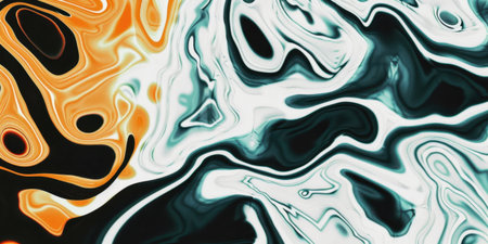 Liquid Pattern dark duo Colors Abstract Fluid Blend Gradient Motion Swirlの素材