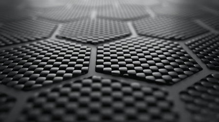Hex Pattern Grayscale Carbon Fiber 3D Clean Seamless Texture Modern Abstractの素材