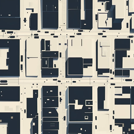 City Map Town Times Square New York City Buildings Black and Whiteの素材