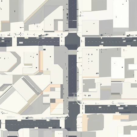 City Map Town Times Square New York City Buildings Black and Whiteの素材