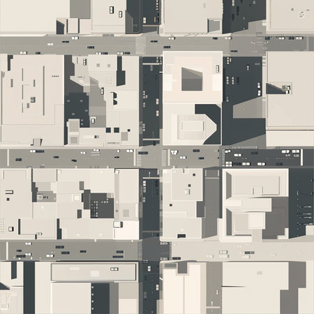 City Map Town Times Square New York City Buildings Black and Whiteの素材