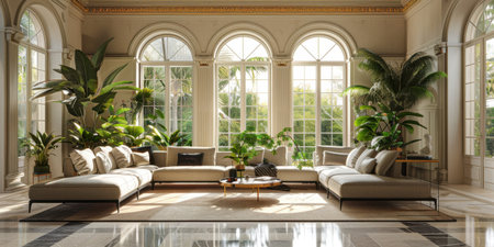Neoclassical Living Room Sofa Coffee Table Plantsの素材