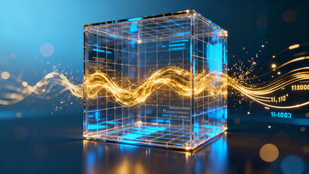 Energy Grid Glowing Energy Distribution Data Stream AI Smart Gridの素材