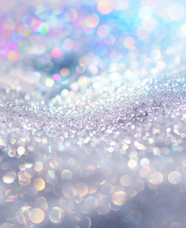 Glittery White Iridescent Sand Bokeh Background Sparkle Textureの素材