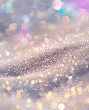 Glittery White Iridescent Sand Bokeh Background Sparkle Textureの素材