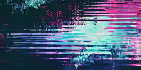 8bit Pixel Glitch Noise Texture Abstract Digital Artの素材