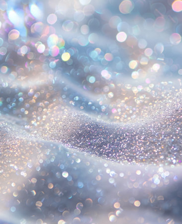 Glittery White Iridescent Sand Bokeh Background Sparkle Textureの素材