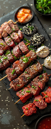 Korean Barbecue Meat Grilled Marinated Beef bulgogiの素材