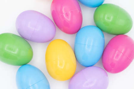 Plastic easter eggsの写真素材