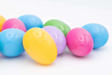 Plastic easter eggsの写真素材