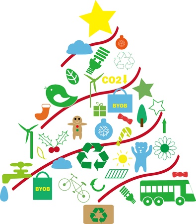 Green Christmas Treeのイラスト素材