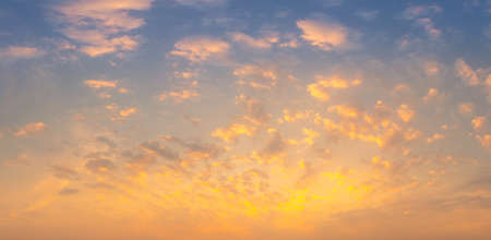 Beautiful Vivid sky painted by the sun leaving bright golden shades.