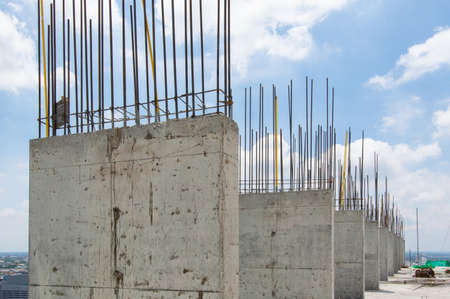 Electrical conduit for cable routing between electrical distribution panel with Galvanized electrical junction box and Pipe of electricity line installed in buildingsの写真素材